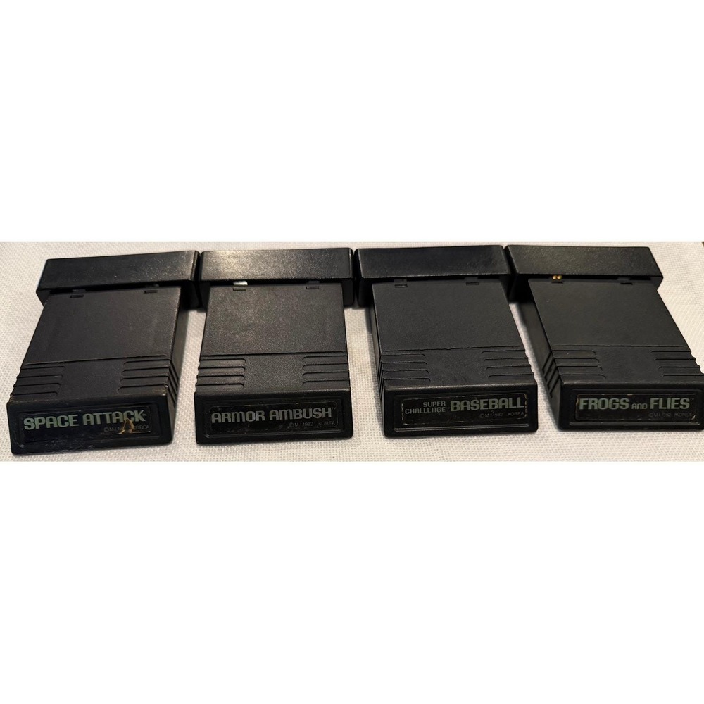 Atari 2600 M Network Game Lot Space Attack Armor Ambush Baseball Frogs and Flies